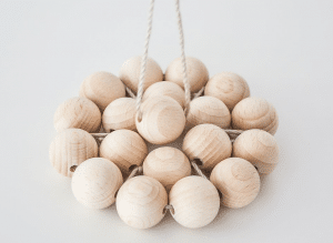 sous-verre DIY perles en bois projet décoration