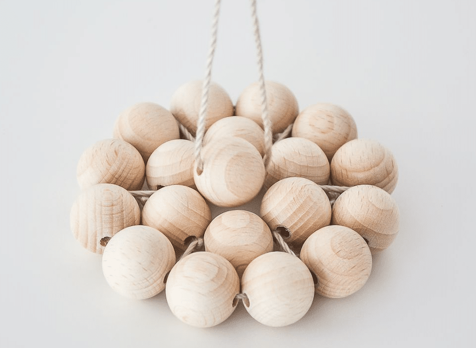 sous-verre DIY perles en bois projet décoration