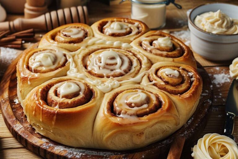 cinnamon rolls : brioche roulée à la cannelle fraîchement sortie du four