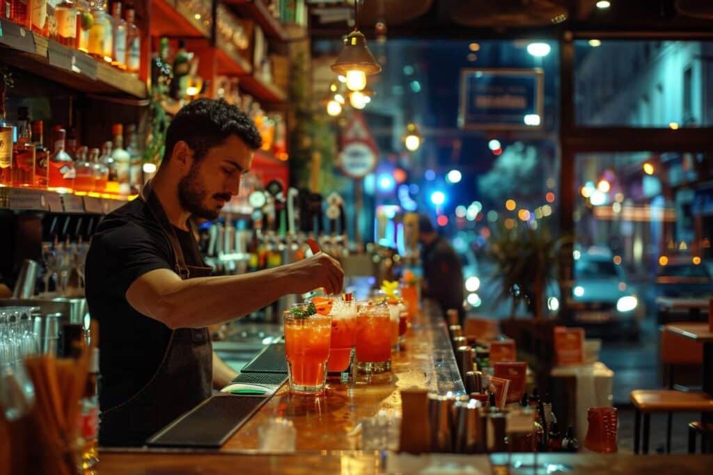 bars à cocktails Marseille : ambiance d'un bar à cocktails à Marseille avec une sélection de boissons