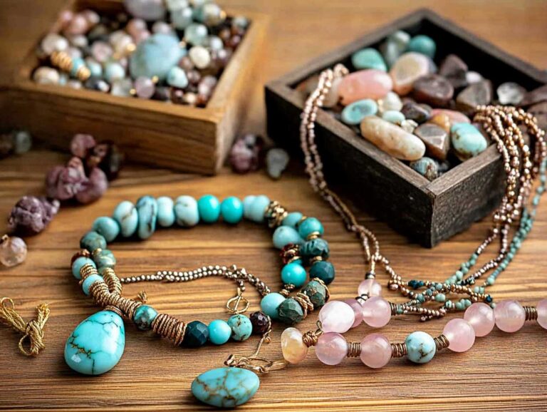 bijoux en pierres naturelles : assortiment élégant de bijoux en pierres naturelles assortis à un style personnel