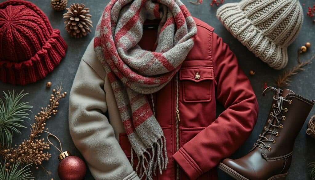 accessoires d'hiver : sélection de bonnets, écharpes et gants pour l'hiver