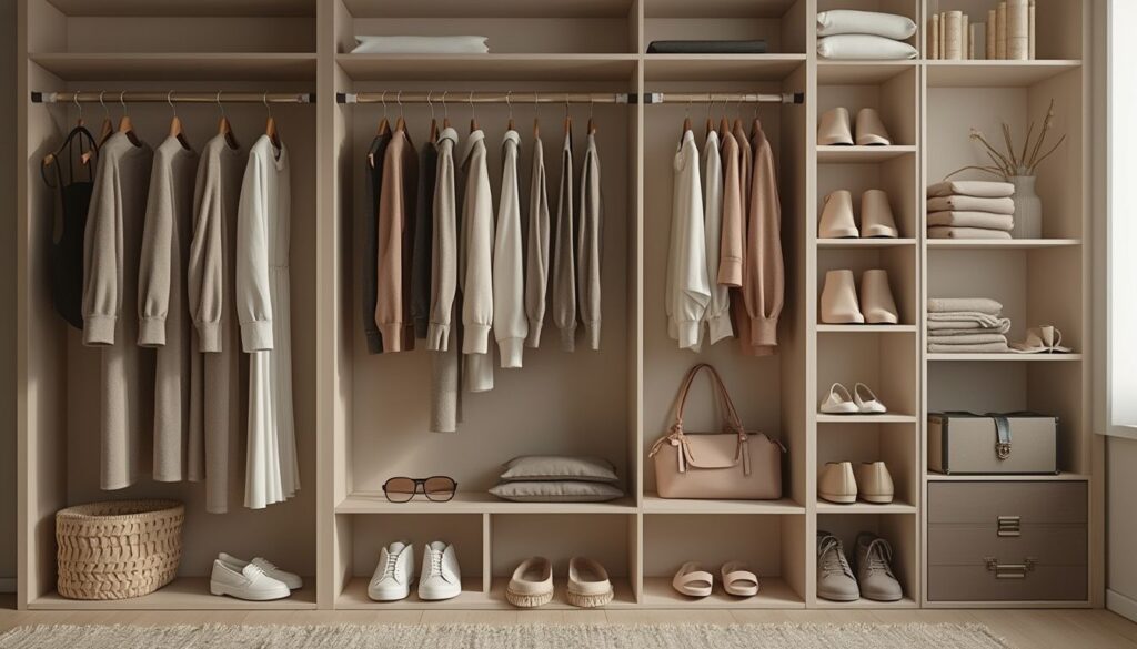 garde-robe minimaliste : vêtements essentiels, neutres et intemporels
