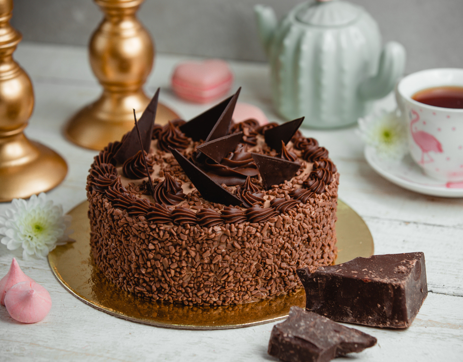 Un gâteau au chocolat