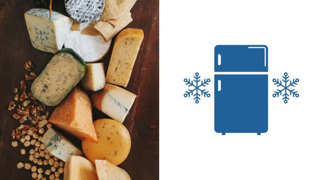 fromage congelé : bloc de fromage congelé sur un fond clair