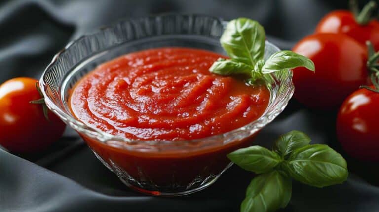 chocolat noir : tablette de chocolat noir avec une sauce tomate en arrière-plan