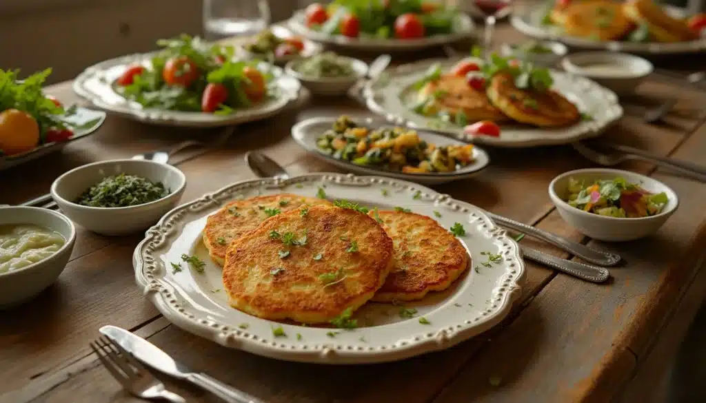 galettes de pommes de terre : galettes dorées et croustillantes prêtes à être servies