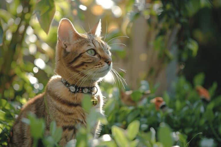 chats domestiques : chat domestique chassant dans la nature