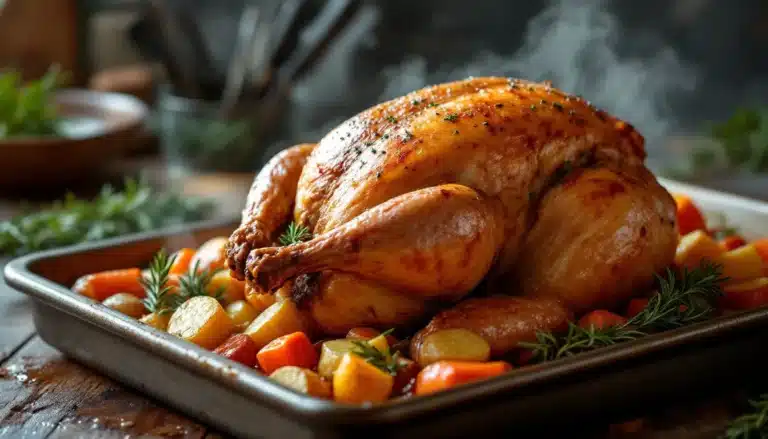 cuisson poulet : poulet rôti doré et juteux au four