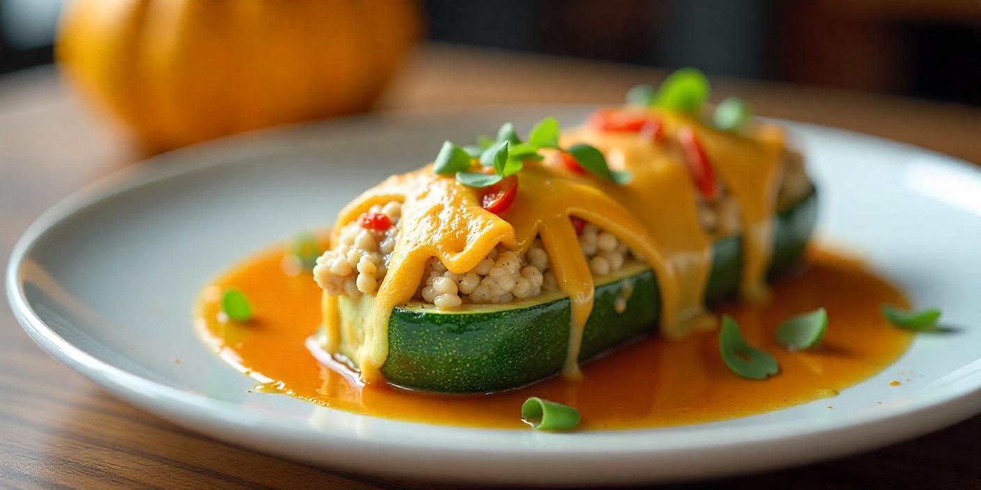 Une courgette farcie