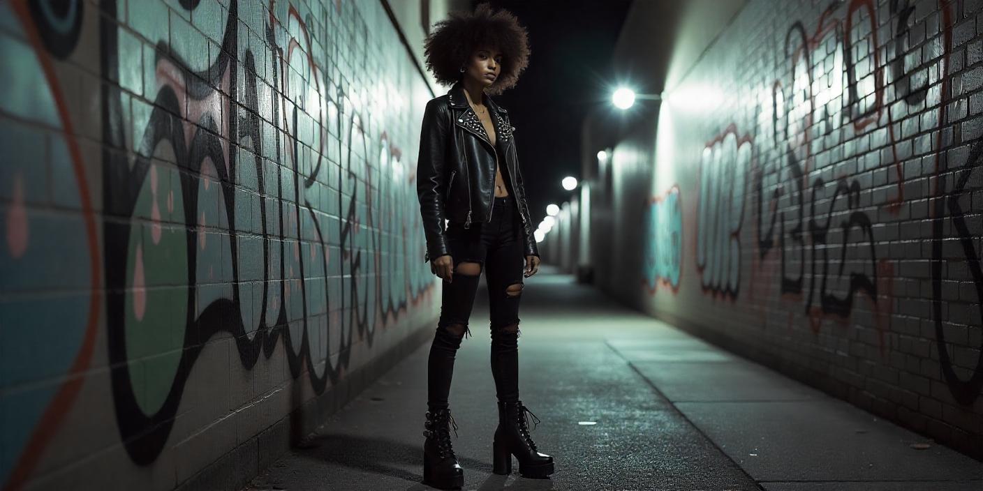 La mode des années 70 style rock n roll et style rebelle