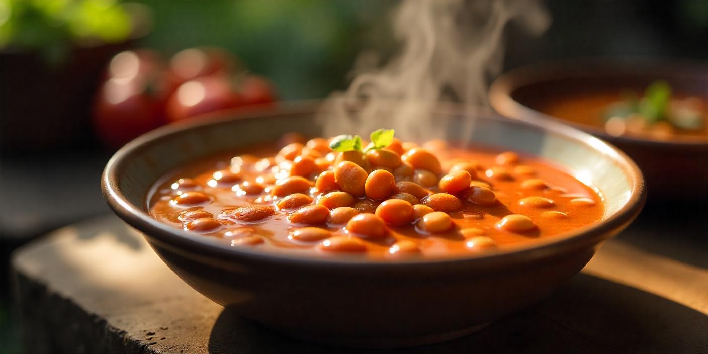 Des haricots crémeux et épicés à la tomate