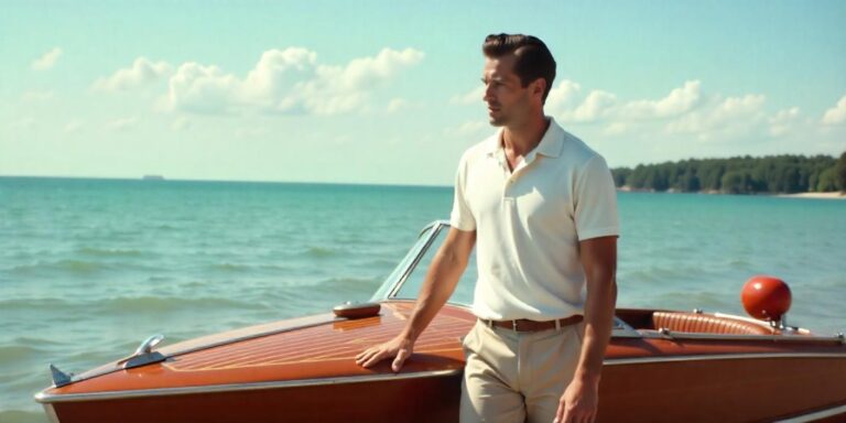 polo : homme portant un polo classique alliant style sportif et élégance