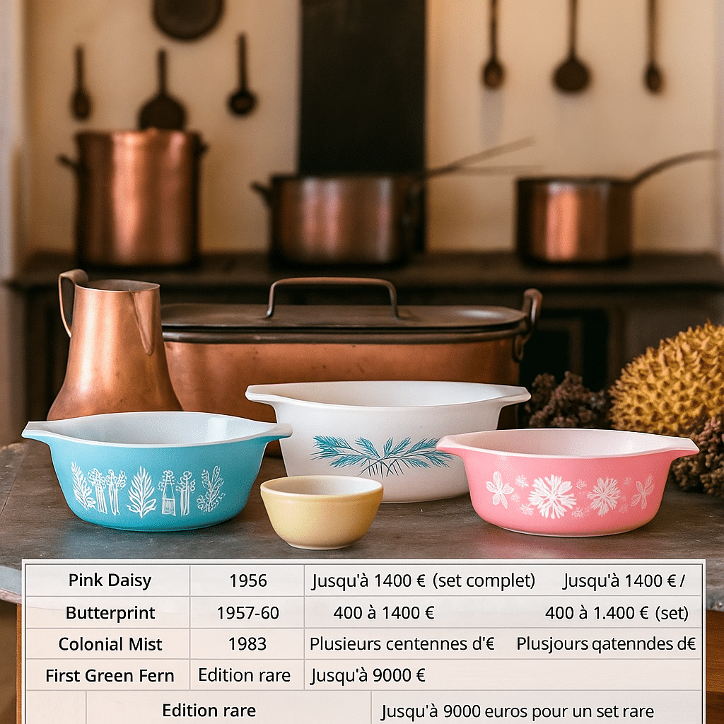 vieux plat Pyrex oublié