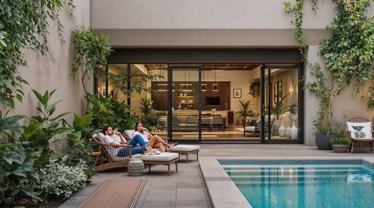 maison refuge Sète : façade et jardin d'une maison paisible cachée en centre-ville de Sète