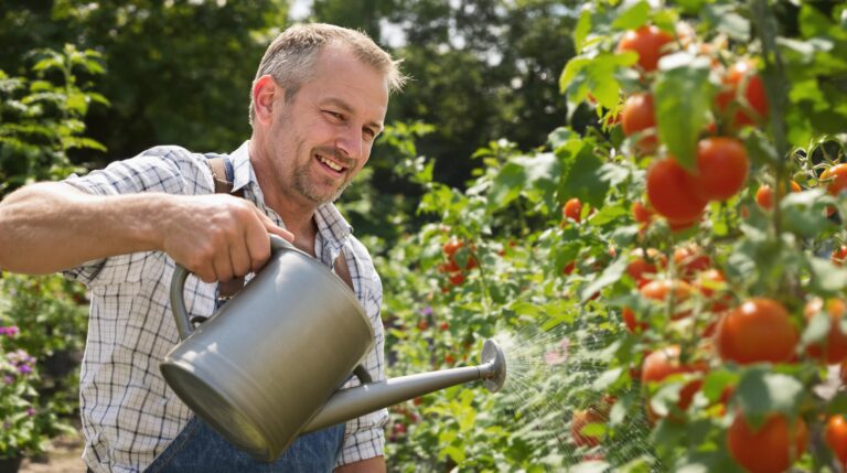 tomates : plants de tomates rouges et gros fruits dans un jardin