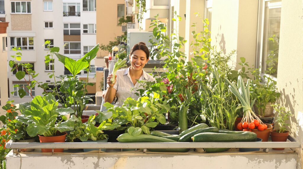 légumes en pots : pots de légumes variés sur un rebord de fenêtre lumineux