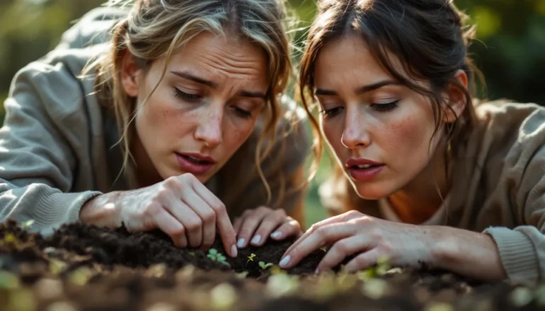 trous dans le jardin : surface de jardin avec de petits trous sans monticule