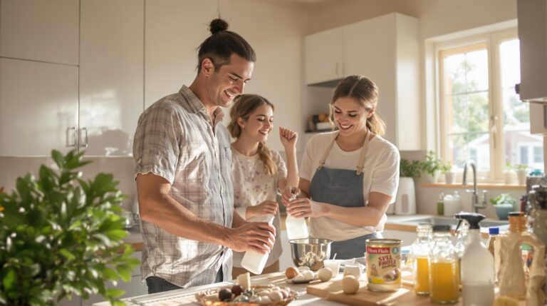 mouches : spray naturel anti-mouches dans une cuisine d'été