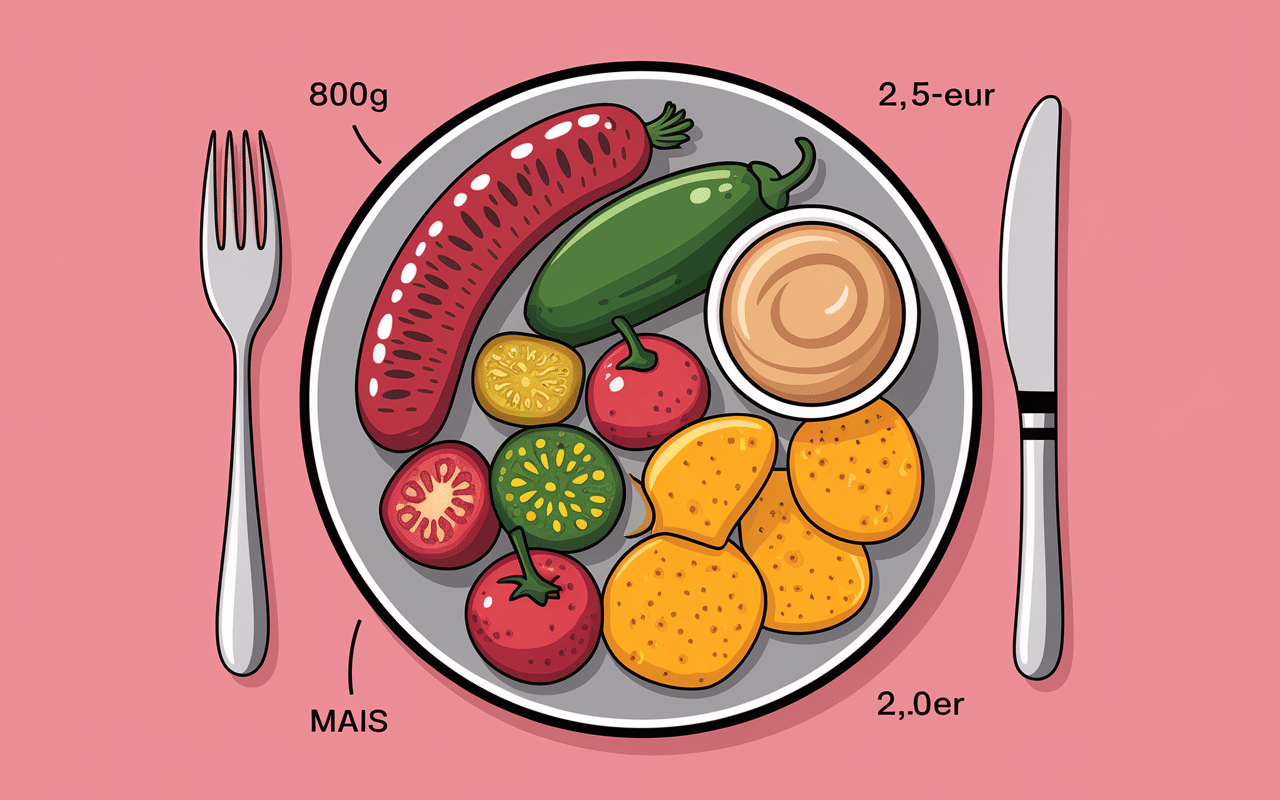 accompagnement chipolatas legumes grillés pommes de terre dip