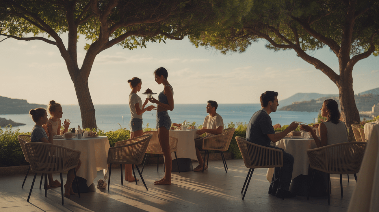 brunch convivial terrasse vue mer mourillon
