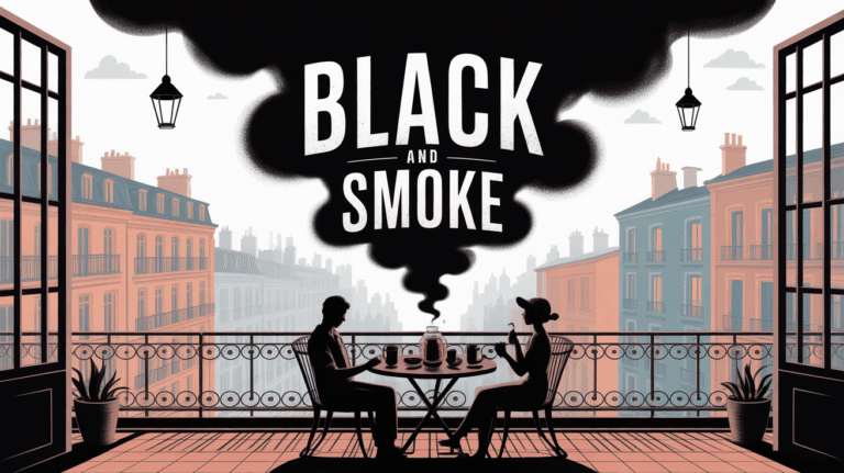 Petit déjeuner terrasse Lyon nuage de fumée noire Black and Smoke