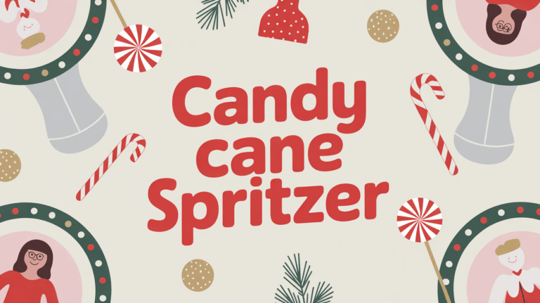 table apéritif festive Candy Cane Spritzer verres bonbons ambiance conviviale