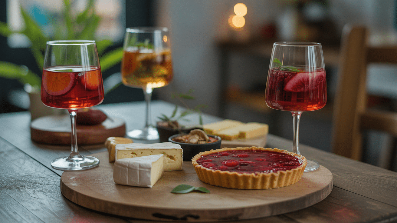 Dégustation chouanette fromages tarte framboise apéritif