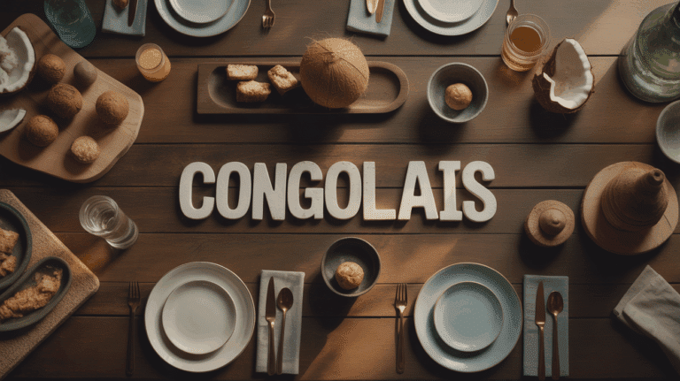 Assiette de congolais ou rochers coco, présentation rustique partage gourmand
