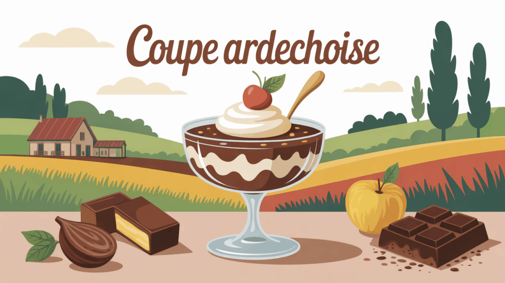 Dessert coupe ardéchoise artisanal scène terroir