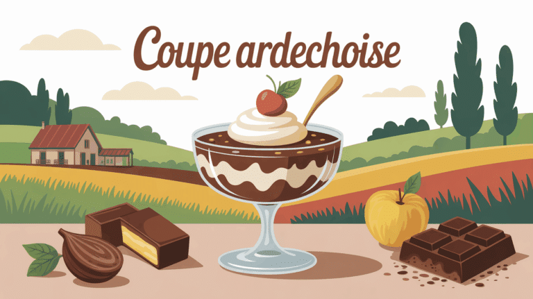 Dessert coupe ardéchoise artisanal scène terroir