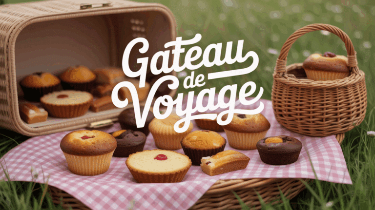 gateaux de voyage moelleux sur nappe pique nique