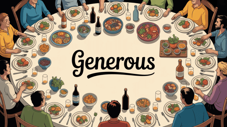 Illustration table conviviale Generous à Lyon avec plats artisanaux