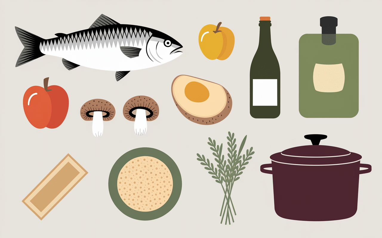 Ingrédients roussette à la normande poisson cidre