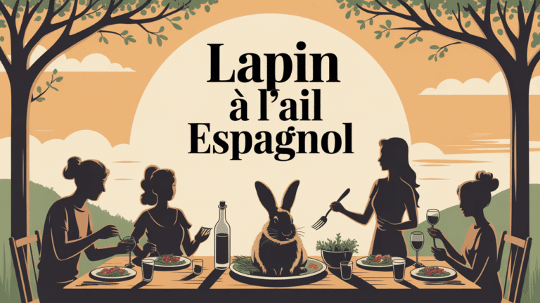 Grande tablée conviviale lapin à l'ail espagnol