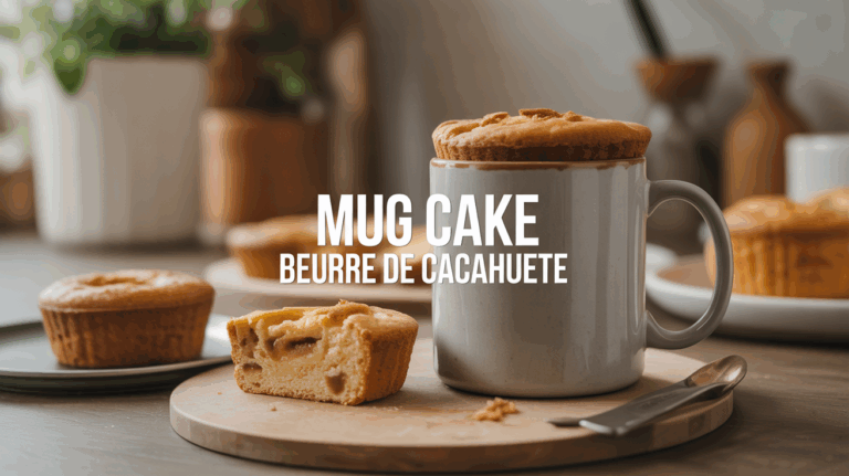 Mug cake beurre de cacahuète chaud et moelleux