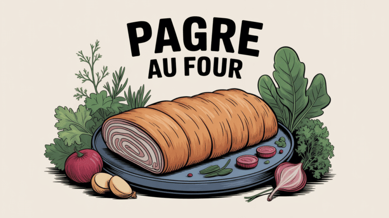 Pagre au four entier doré avec légumes