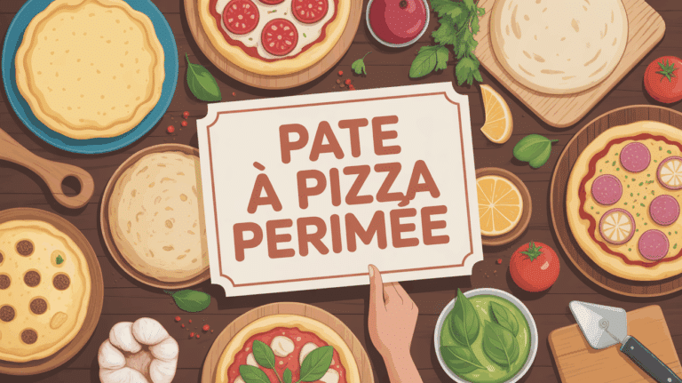 pate a pizza perimee vue dessus différents types