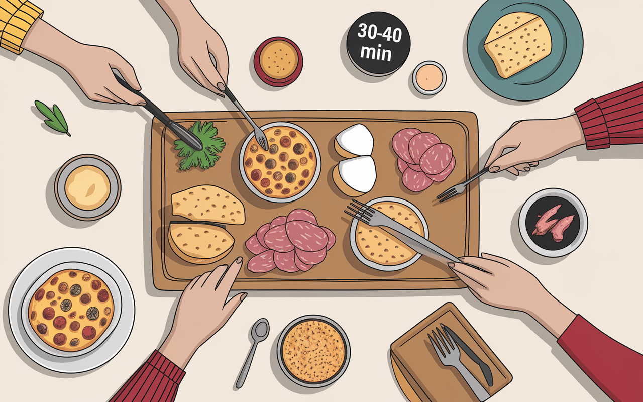 Plateau garni tapas à la française apéritif lyon rapide