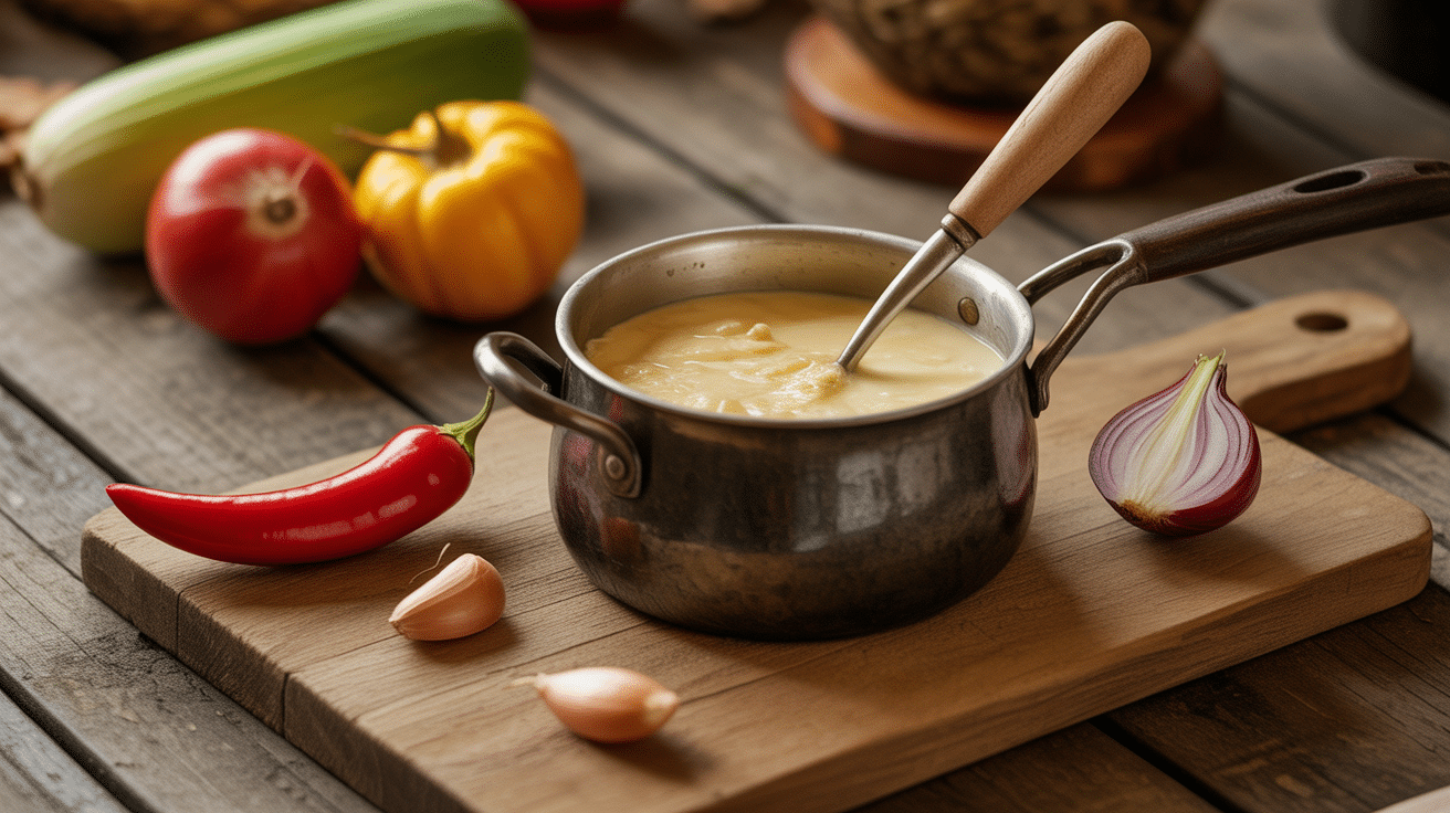 pot ouvert beurre cacahuete et condiments pour sauce dakatine