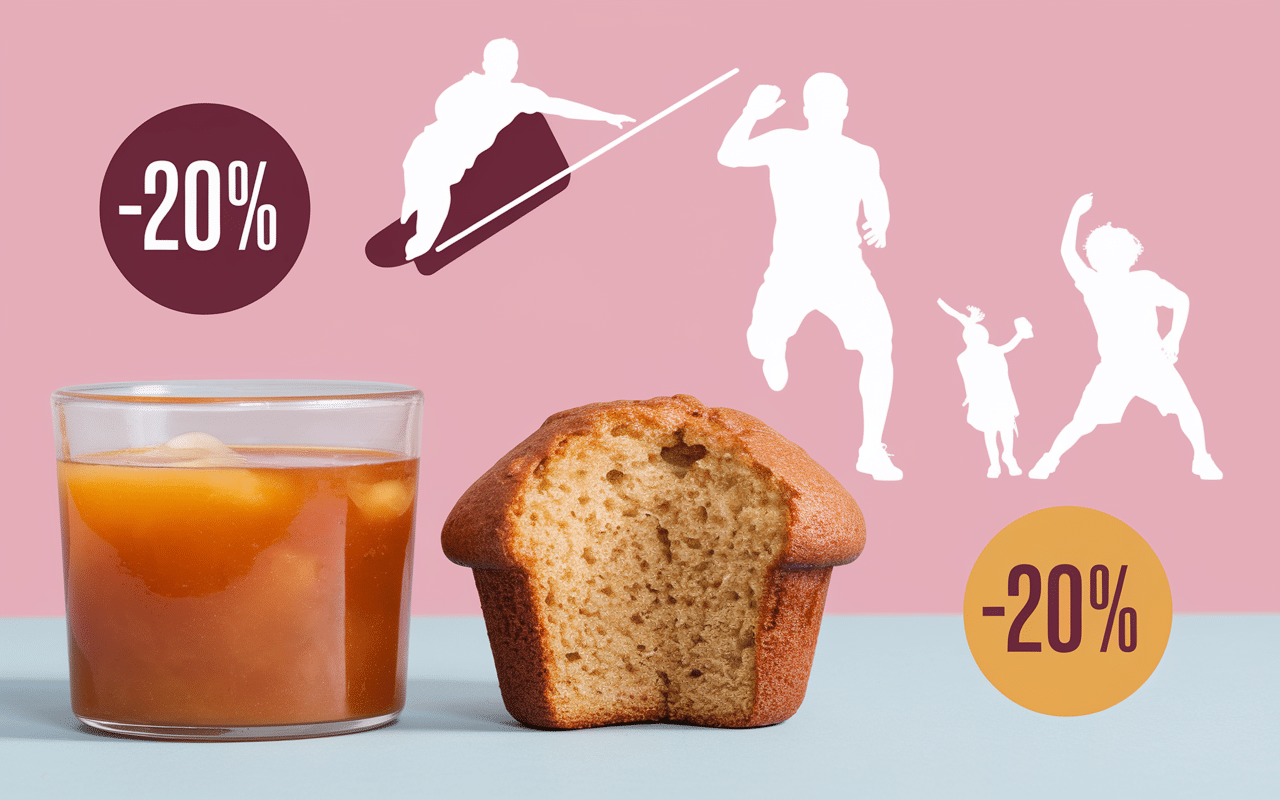 Ingrédients muffins compote de pomme moins calorie