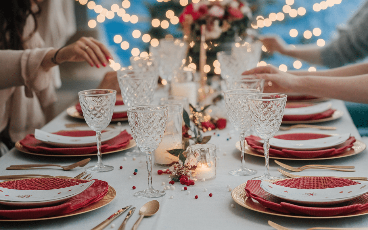 verres Candy Cane Spritzer rebord sucré cannes couleurs ambiance hivernale