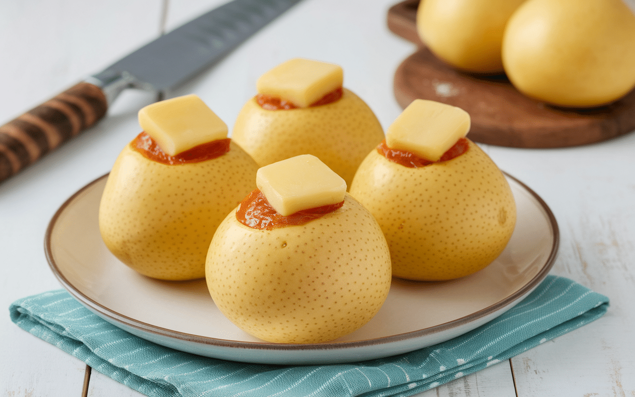 Préparation pommes au four à la cannelle en cuisine