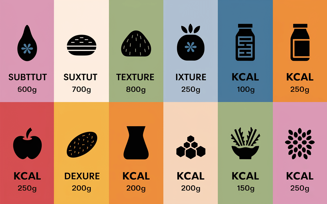 tableau substituts mascarpone texture calories pictogrammes