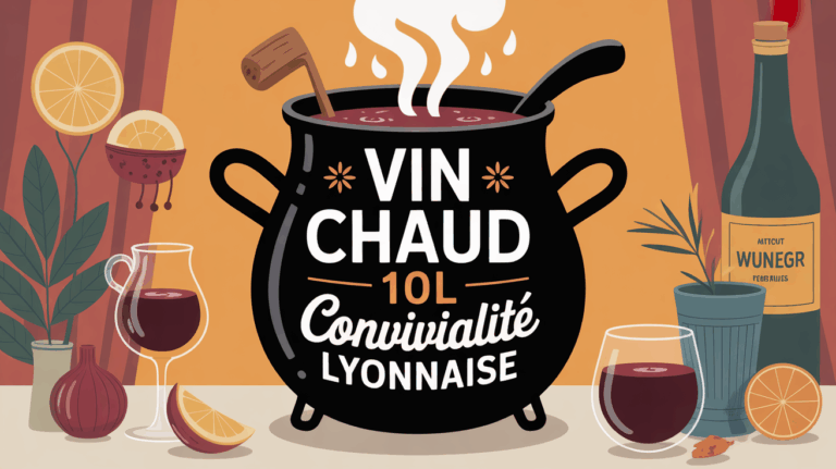Grande marmite de vin chaud 10L ambiance fete lyonnaise