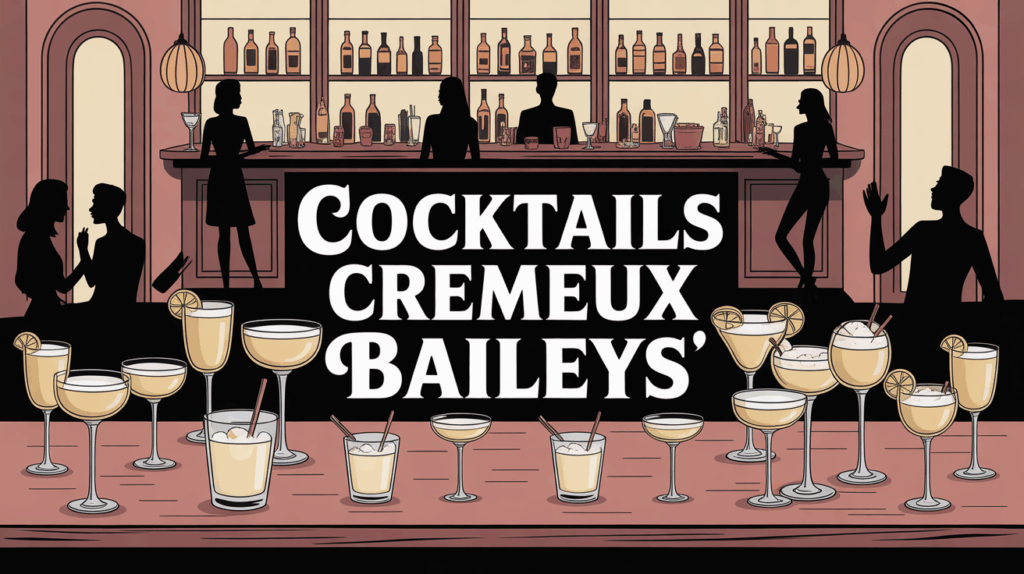 table festive avec cocktails cremeux baileys ambiance lyon