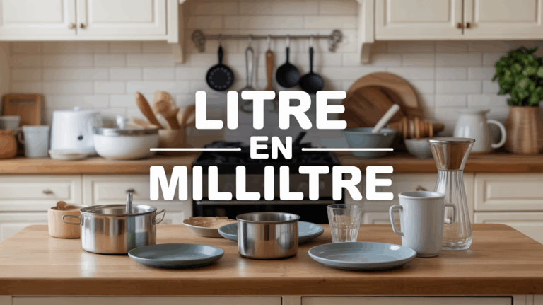 Cuisine familiale table conversion litre millilitre ustensiles