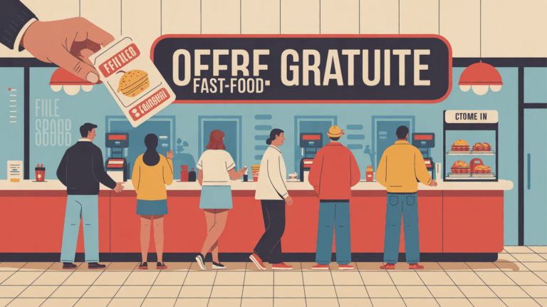 offre gratuite burger king fast-food ticket caisse