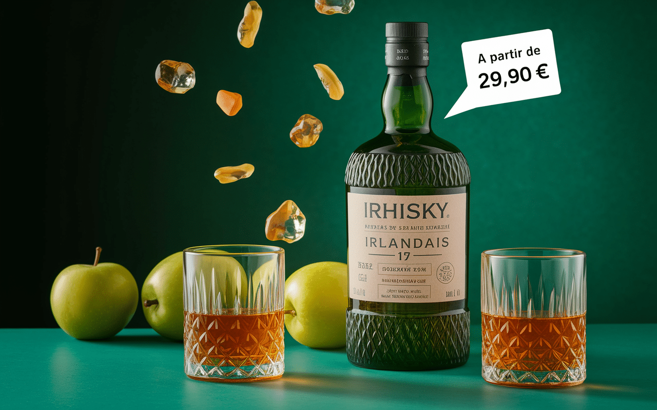whisky irlandais bouteille verre arômes pomme prix
