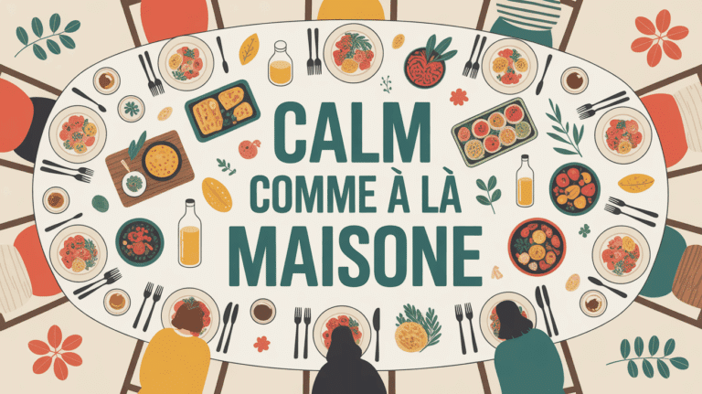 Grande table conviviale Calm Comme à la Maison produits locaux ambiance bretonne